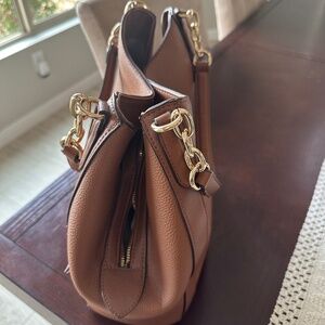 Meara Triple Compartment Shoulder Bag in Carmel.